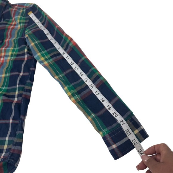 Ralph Lauren Plaid Button-Down Shirt Young XL Multicolor Long Sleeve 100% Cotton - Picture 6 of 12
